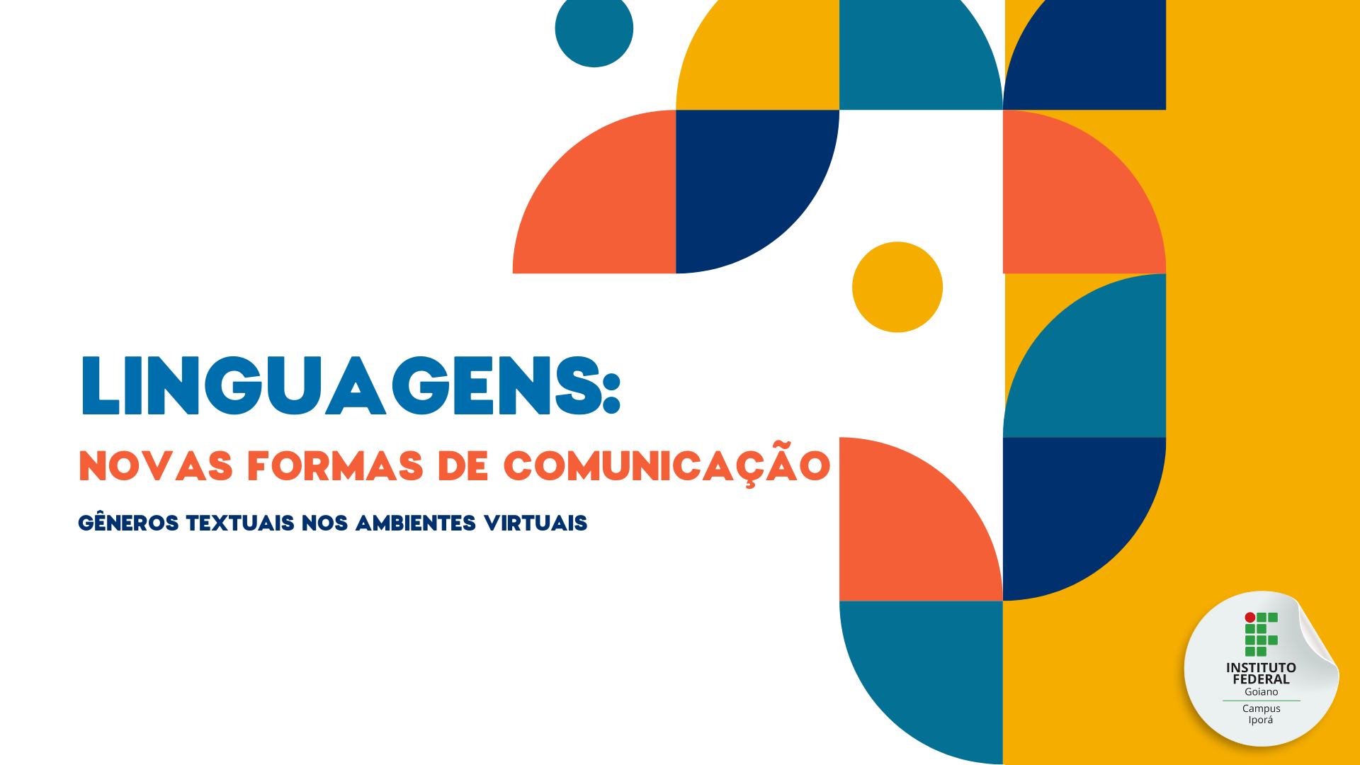 Linguagens: novas formas de comunicação - Gêneros textuais nos ambientes virtuais - 2025/1:Especialização em Educação, Cidadania e Cibercultura, Especialização, 1º Período, Turno EAD (2025)