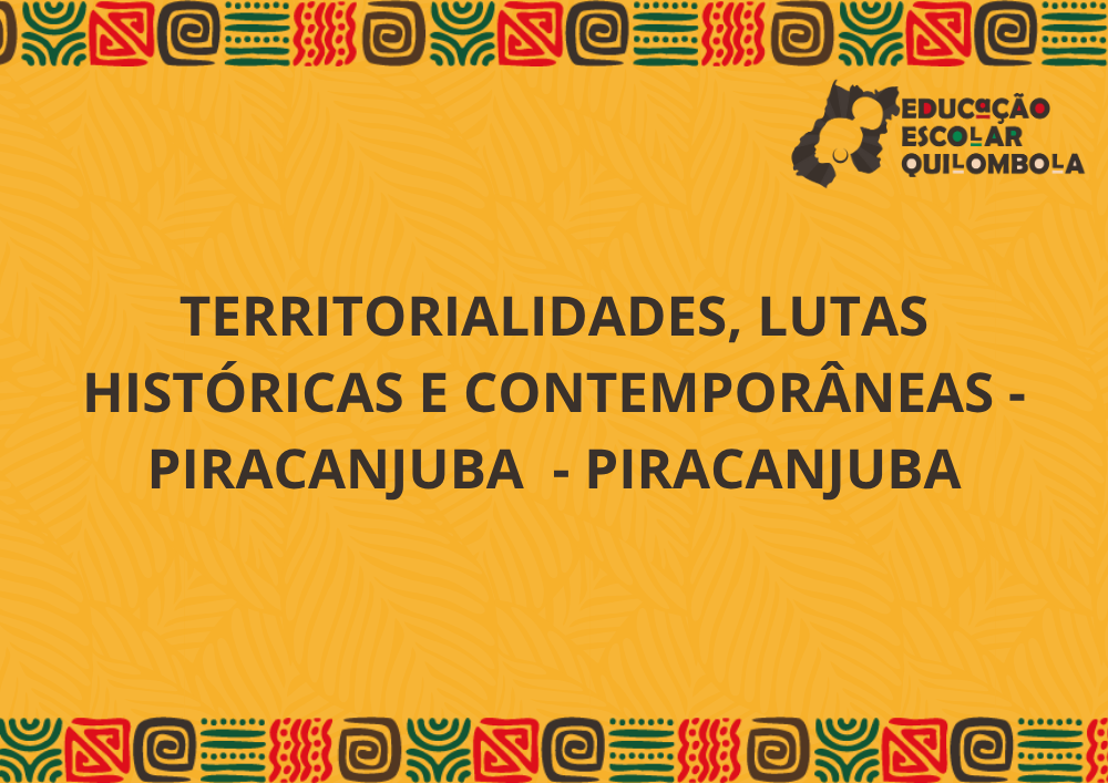 025940 - Territorialidades quilombolas e lutas sociais - 2025/2:Aperfeiçoamento em educação escolar quilombola: formação de gestores e docentes para educação das relações étnico-raciais no âmbito das comunidades quilombolas de Goiás [PROEX - EEQ - IPORÁ]