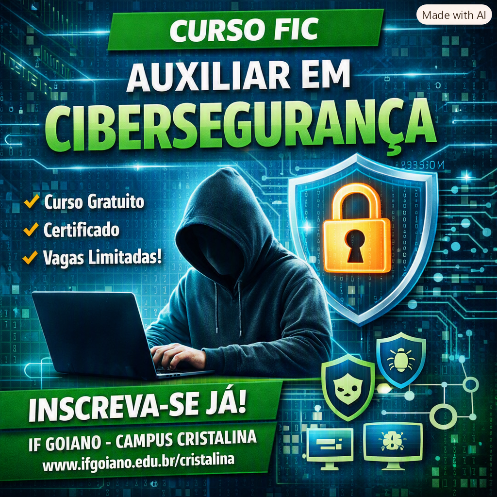 034024 - Introdução a redes e cibersegurança - 2026/2:Auxiliar de Cibersegurança, FIC, 1º Período, Matriz 614, Turno EAD (2026)